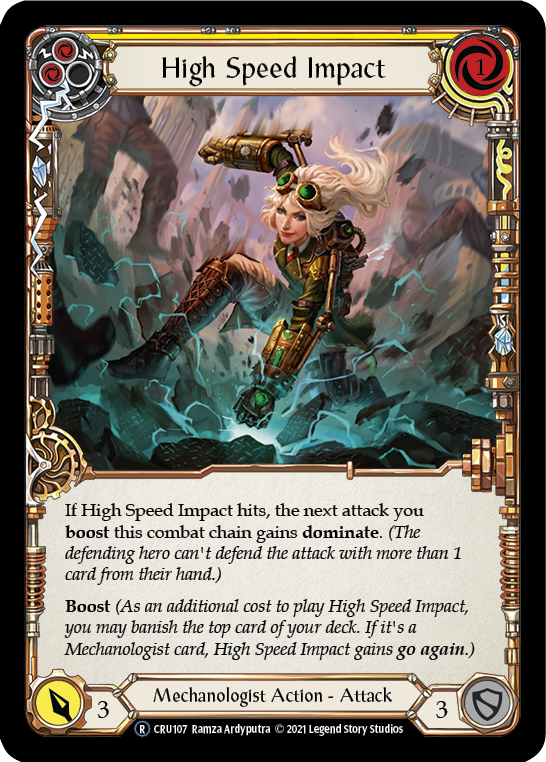 High Speed Impact (Yellow) [U-CRU107] (Crucible of War Unlimited)  Unlimited Normal | Good Games Morley