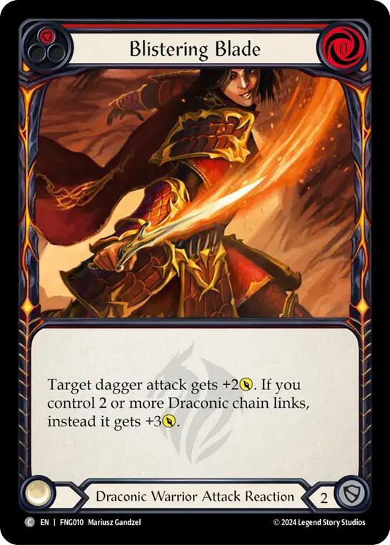 Blistering Blade (Red) [FNG010] (The Hunted Fang Blitz Deck) | Good Games Morley