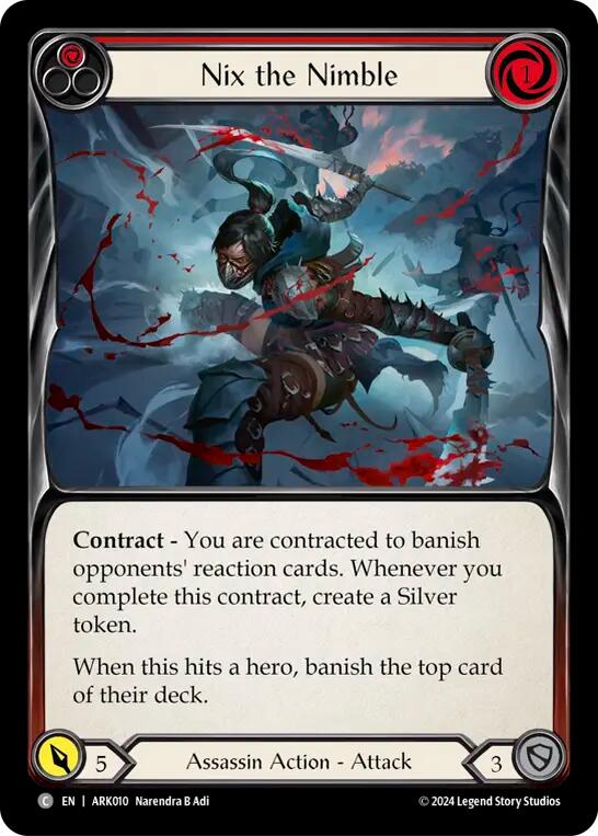 Nix the Nimble (Red) [ARK010] (The Hunted Arakni Blitz Deck) | Good Games Morley