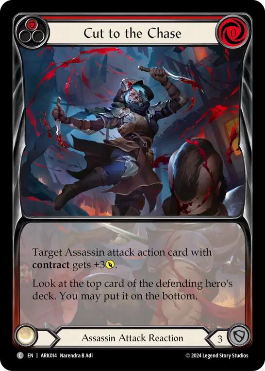 Cut to the Chase (Red) (Extended Art) [ARK014] (The Hunted Arakni Blitz Deck) | Good Games Morley