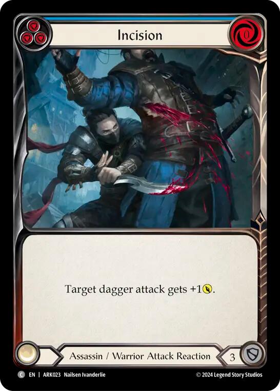 Incision (Blue) [ARK023] (The Hunted Arakni Blitz Deck) | Good Games Morley