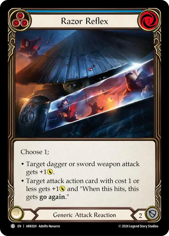 Razor Reflex (Blue) [ARK024] (The Hunted Arakni Blitz Deck) | Good Games Morley