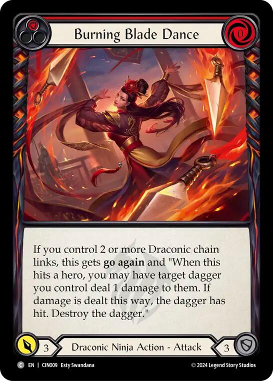 Burning Blade Dance (Red) [CIN009] (The Hunted Cindra Blitz Deck) | Good Games Morley