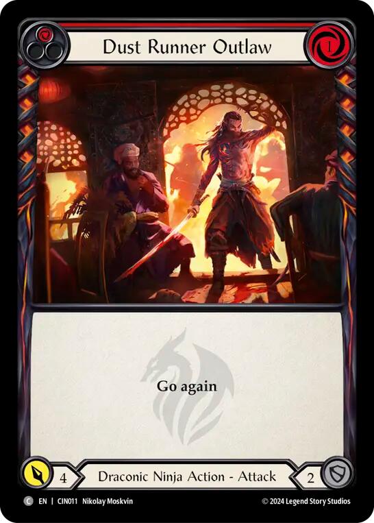 Dust Runner Outlaw (Red) [CIN011] (The Hunted Cindra Blitz Deck) | Good Games Morley