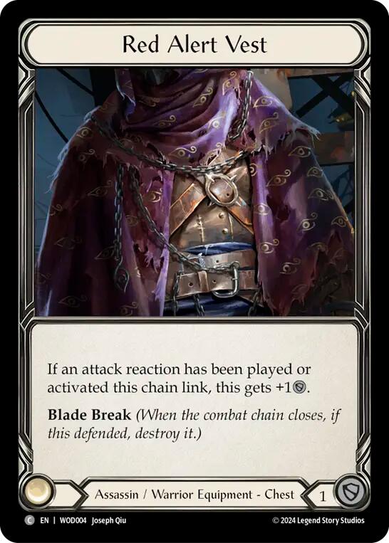 Red Alert Vest [WOD004] (The Hunted Arakni, Web of Deceit Blitz Deck) | Good Games Morley