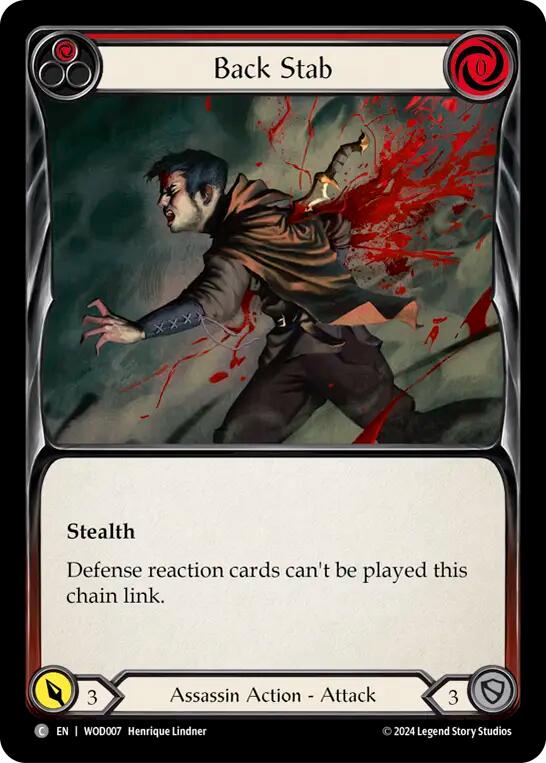 Back Stab (Red) [WOD007] (The Hunted Arakni, Web of Deceit Blitz Deck) | Good Games Morley