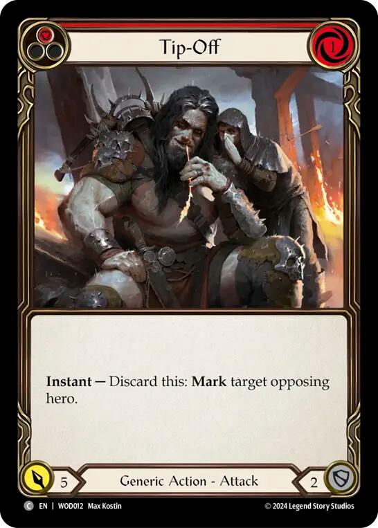 Tip-Off (Red) [WOD012] (The Hunted Arakni, Web of Deceit Blitz Deck) | Good Games Morley