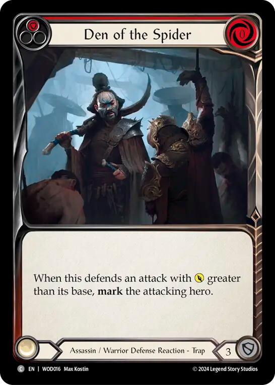 Den of the Spider (Red) [WOD016] (The Hunted Arakni, Web of Deceit Blitz Deck) | Good Games Morley