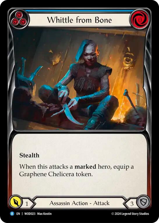 Whittle from Bone (Blue) [WOD023] (The Hunted Arakni, Web of Deceit Blitz Deck) | Good Games Morley