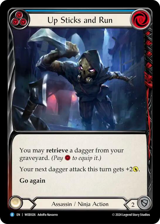Up Sticks and Run (Blue) [WOD026] (The Hunted Arakni, Web of Deceit Blitz Deck) | Good Games Morley
