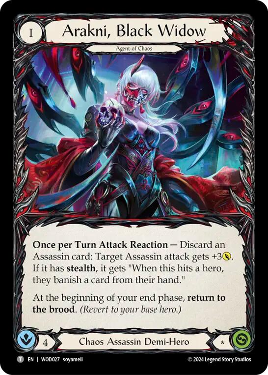 Arakni, Black Widow [WOD027//WOD028] (The Hunted Arakni, Web of Deceit Blitz Deck) | Good Games Morley