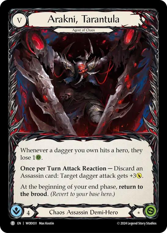 Arakni, Tarantula [WOD031//WOD032] (The Hunted Arakni, Web of Deceit Blitz Deck) | Good Games Morley