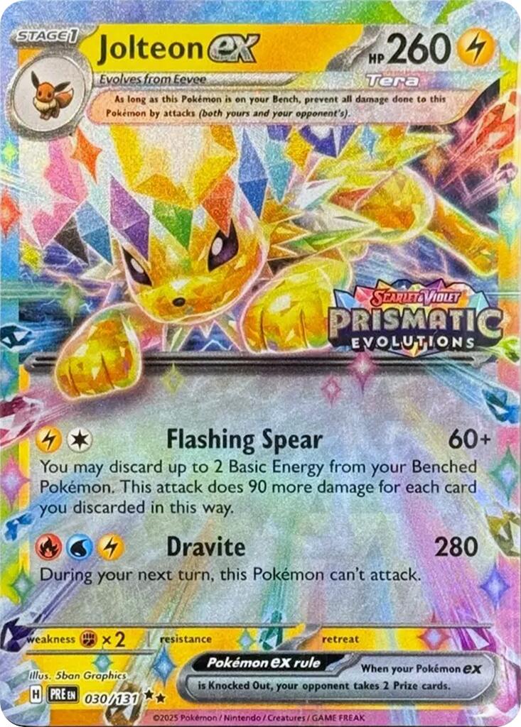 Jolteon ex (030/131) (Prismatic Evolutions Stamp) [Scarlet & Violet: Prismatic Evolutions] | Good Games Morley