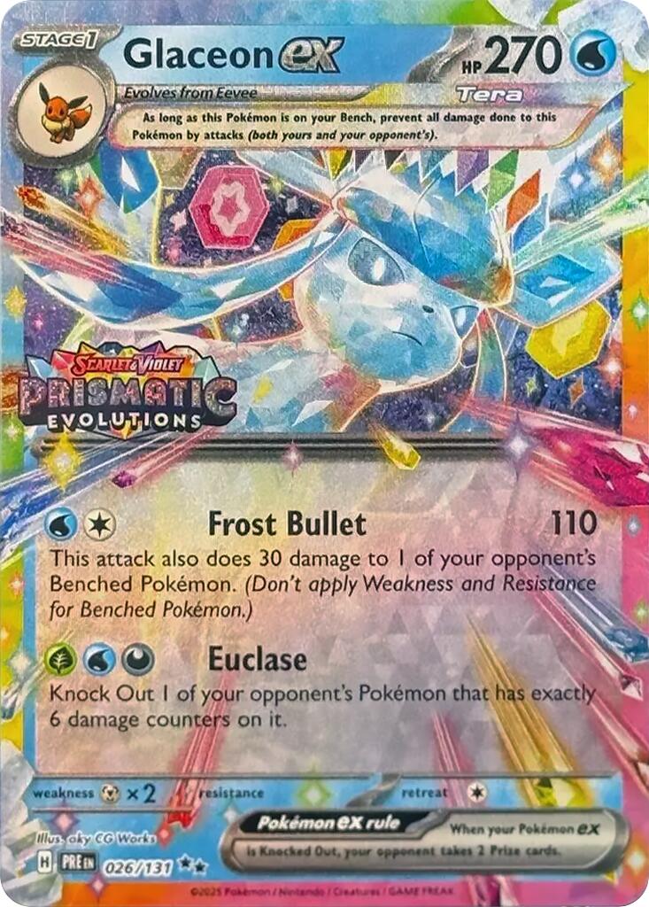 Glaceon ex (026/131) (Prismatic Evolutions Stamp) [Scarlet & Violet: Prismatic Evolutions] | Good Games Morley