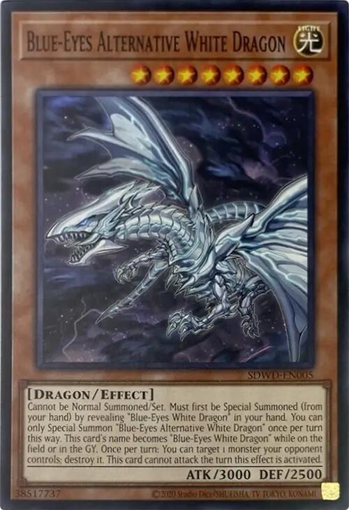 Blue-Eyes Alternative White Dragon (Unlimited Misprint) [SDWD-EN005] Common | Good Games Morley
