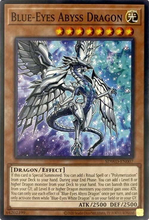 Blue-Eyes Abyss Dragon (Unlimited Misprint) [SDWD-EN007] Common | Good Games Morley