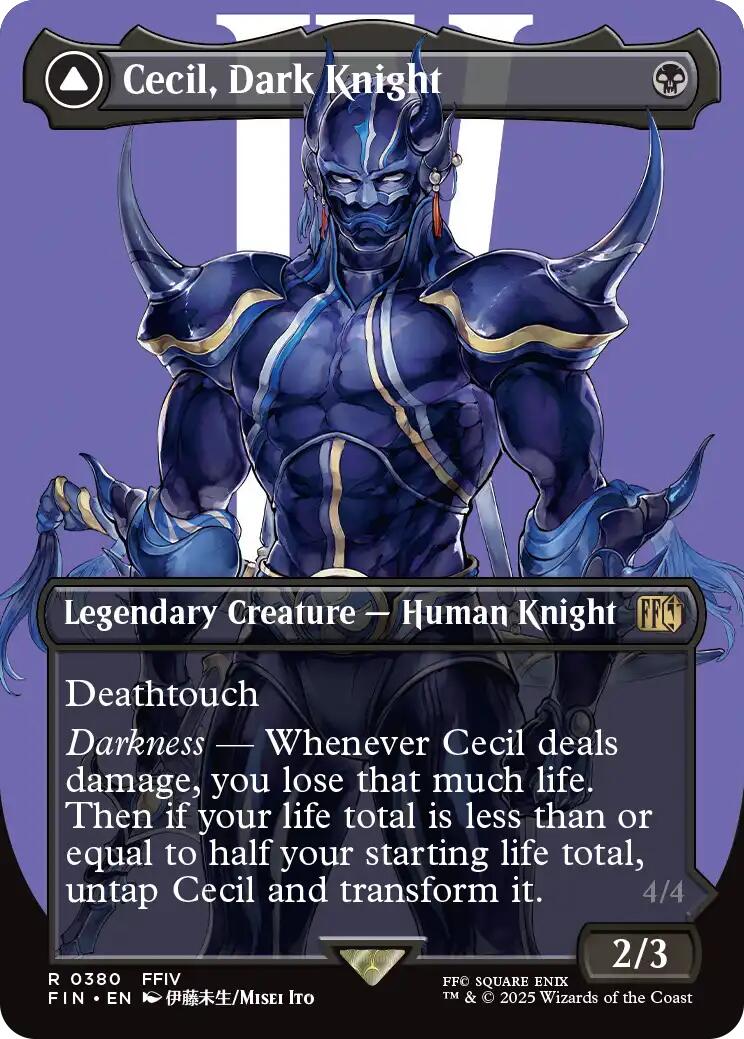Cecil, Dark Knight // Cecil, Redeemed Paladin (Borderless) [FINAL FANTASY] | Good Games Morley