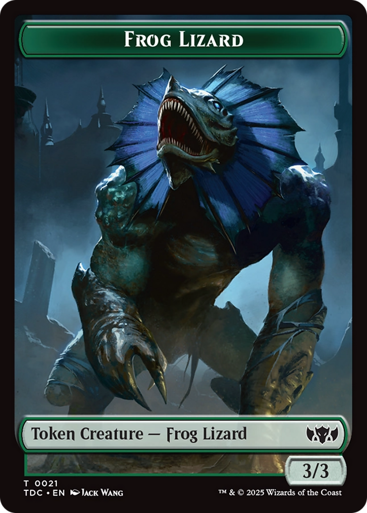 Frog Lizard // Dragon (0014) Double-Sided Token [Tarkir: Dragonstorm Commander Tokens] | Good Games Morley