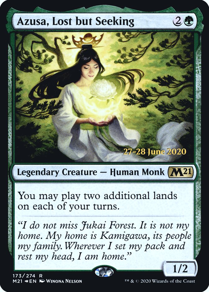 Azusa, Lost but Seeking [Core Set 2021 Prerelease Promos] | Good Games Morley
