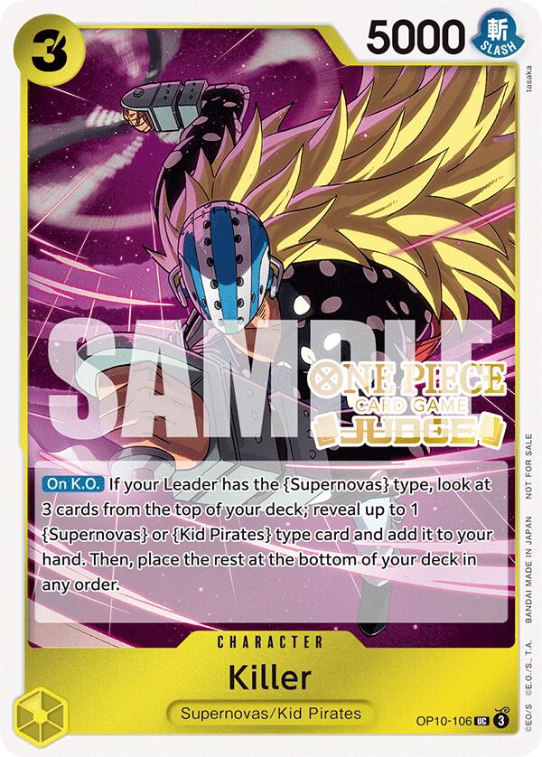 Killer (Judge Pack Vol. 5) [One Piece Promotion Cards] | Good Games Morley