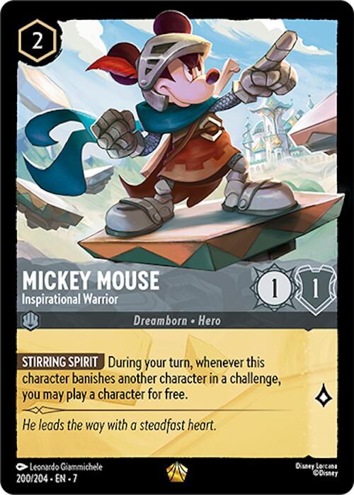 Mickey Mouse - Inspirational Warrior (200/204) [Archazia's Island] | Good Games Morley