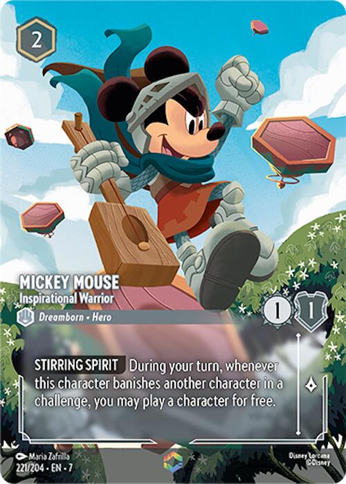 Mickey Mouse - Inspirational Warrior (Enchanted) (221/204) [Archazia's Island] | Good Games Morley