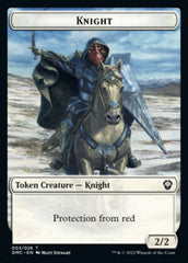 Zombie Knight // Knight Double-Sided Token [Dominaria United Commander Tokens] | Good Games Morley