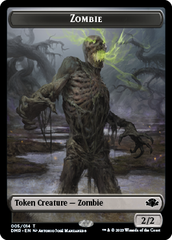Zombie // Construct Double-Sided Token [Dominaria Remastered Tokens] | Good Games Morley