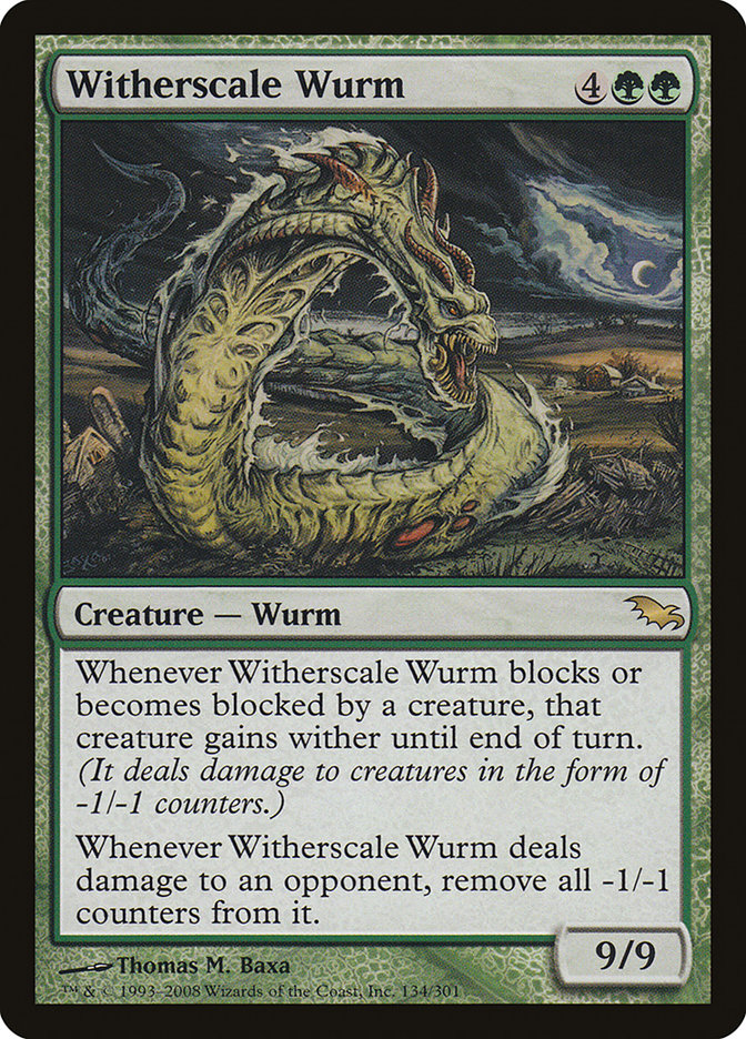 Witherscale Wurm 134/301 (Shadowmoor)  | Good Games Morley