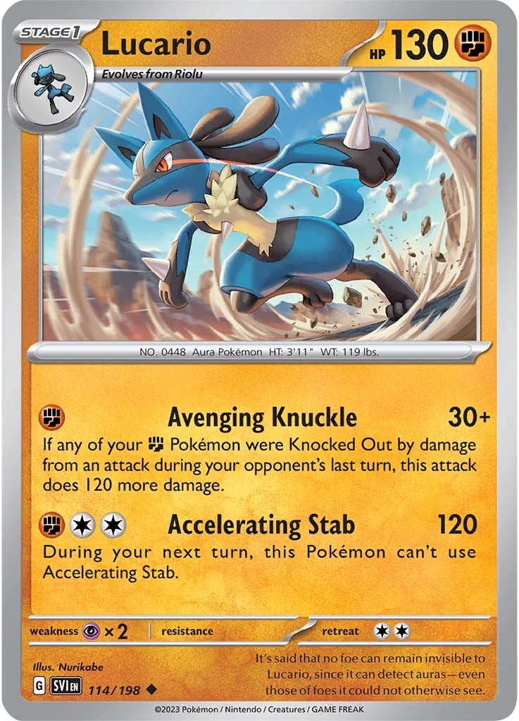 Lucario (114/198) [Scarlet & Violet: Base Set] | Good Games Morley