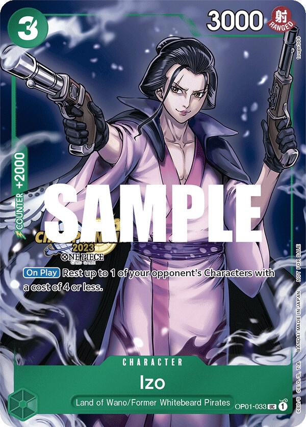 Izo (2023 Celebration Pack) OP01-033 (One Piece Promotion Cards)  - Foil | Good Games Morley