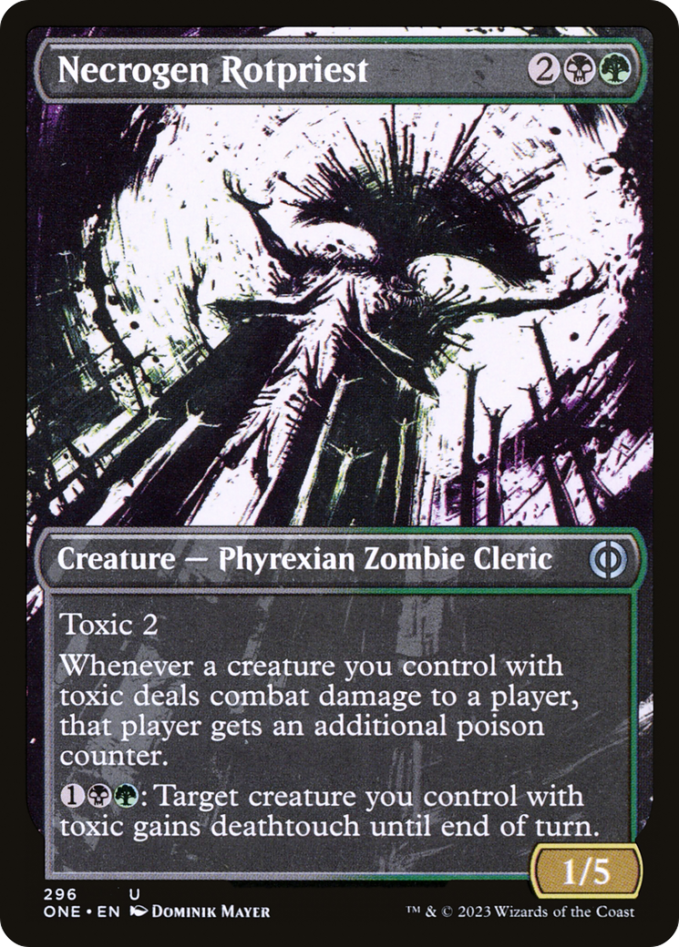 Necrogen Rotpriest (Borderless Ichor) [Phyrexia: All Will Be One] | Good Games Morley