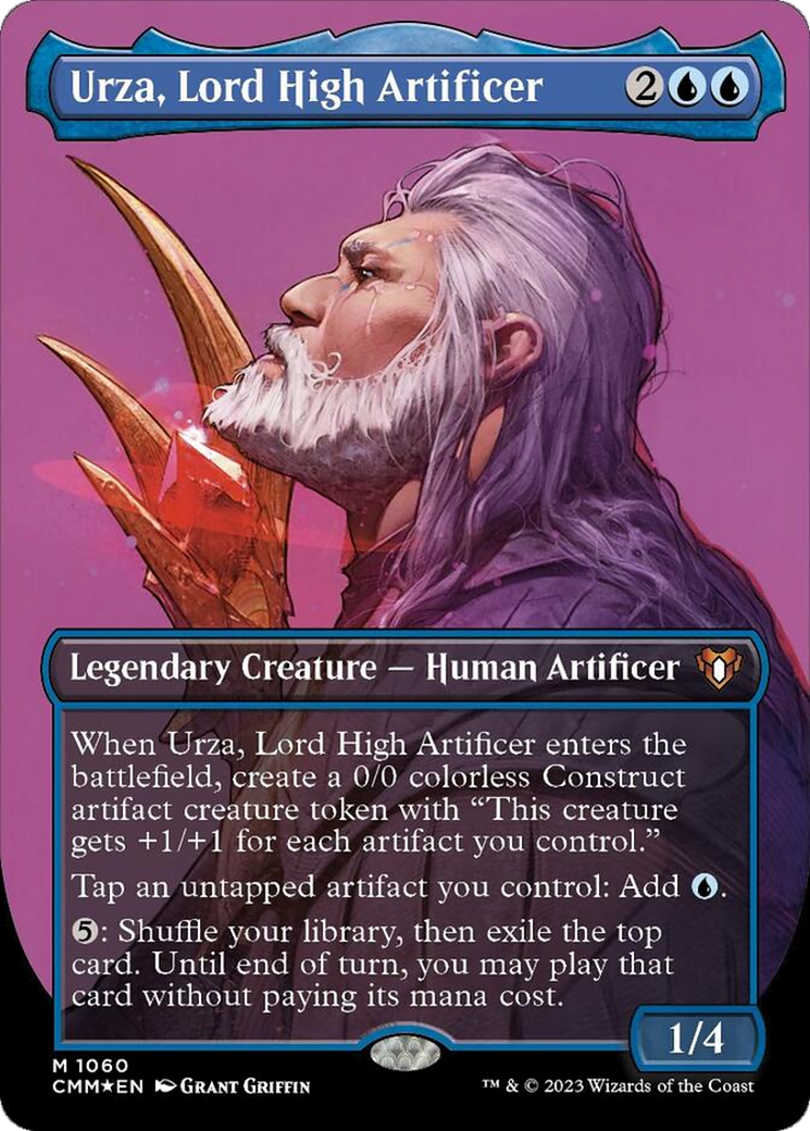 Urza, Lord High Artificer (Borderless Textured Foil Frame Break) [Commander Masters] | Good Games Morley