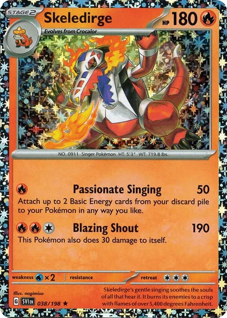Skeledirge (038/198) (Sparkle Holo) [Miscellaneous Cards] | Good Games Morley