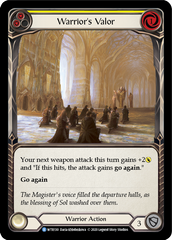 Warrior's Valor (Yellow) [U-WTR130] (Welcome to Rathe Unlimited)  Unlimited Rainbow Foil | Good Games Morley