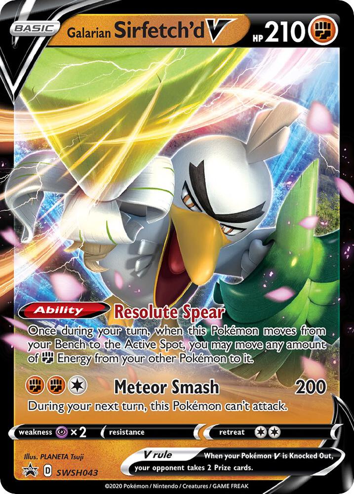 Galarian Sirfetch'd V SWSH043 (SWSH: Sword & Shield Promo Cards)  - Holofoil | Good Games Morley