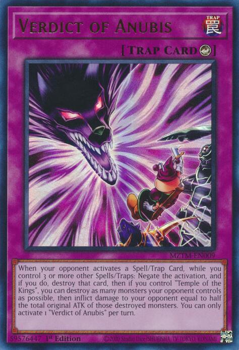 Verdict of Anubis [MZTM-EN009] Ultra Rare | Good Games Morley