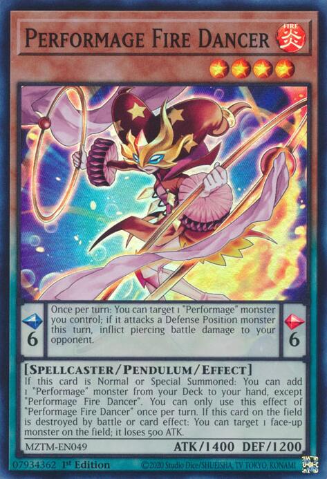 Performage Fire Dancer [MZTM-EN049] Super Rare | Good Games Morley