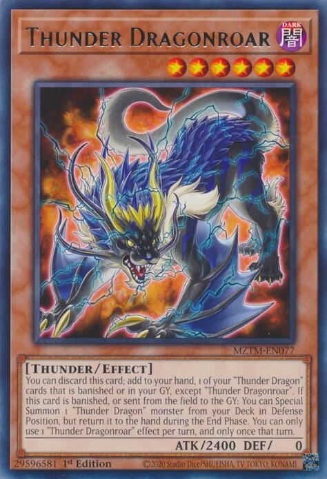 Thunder Dragonroar [MZTM-EN077] Rare | Good Games Morley