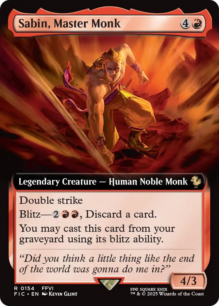 Sabin, Master Monk (Extended Art) [FINAL FANTASY Commander] | Good Games Morley