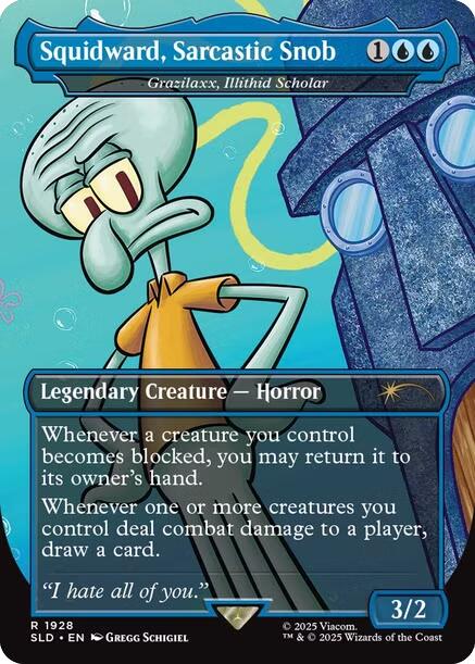 Squidward, Sarcastic Snob - Grazilaxx, Illithid Scholar [Secret Lair Drop Series] | Good Games Morley