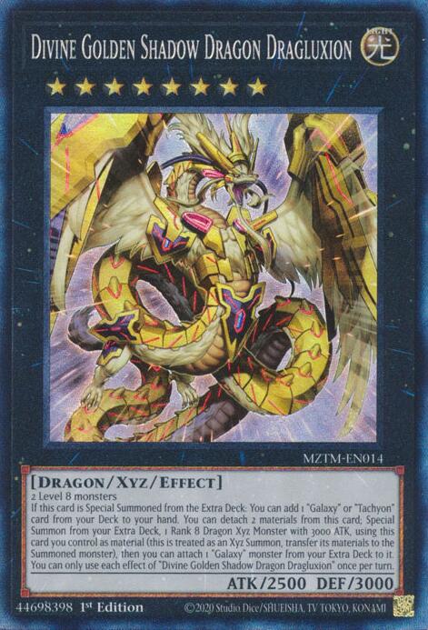 Divine Golden Shadow Dragon Dragluxion (Collector's Rare) [MZTM-EN014] Collector's Rare | Good Games Morley