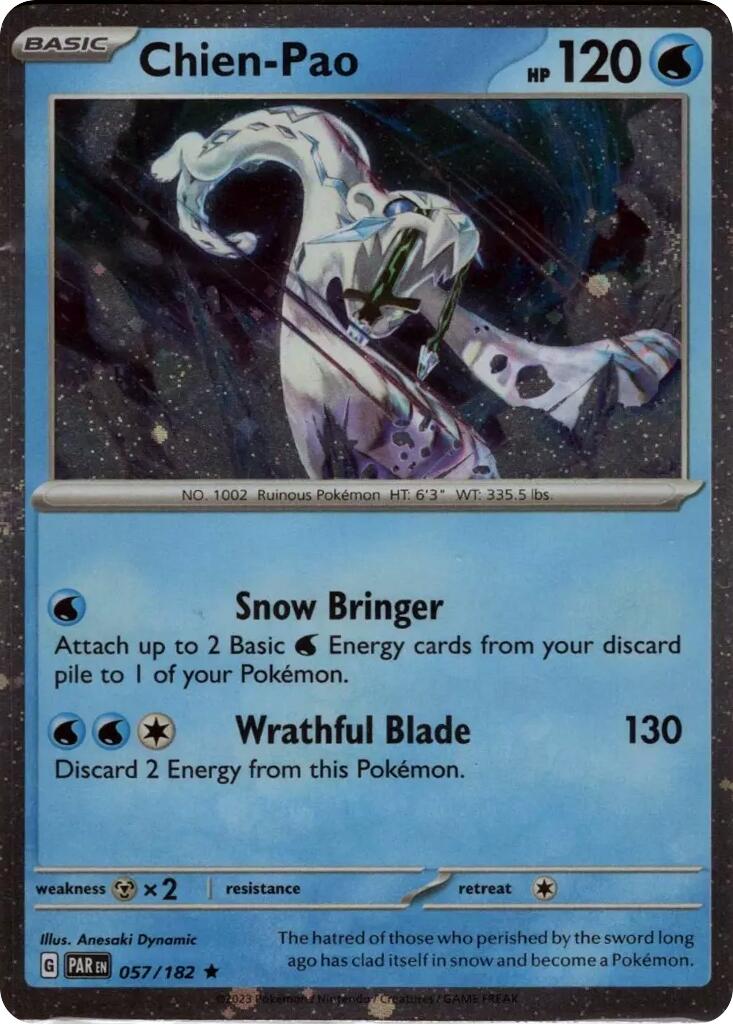 Chien-Pao (057/182) (Cosmos Holo) [Scarlet & Violet: Paradox Rift] | Good Games Morley