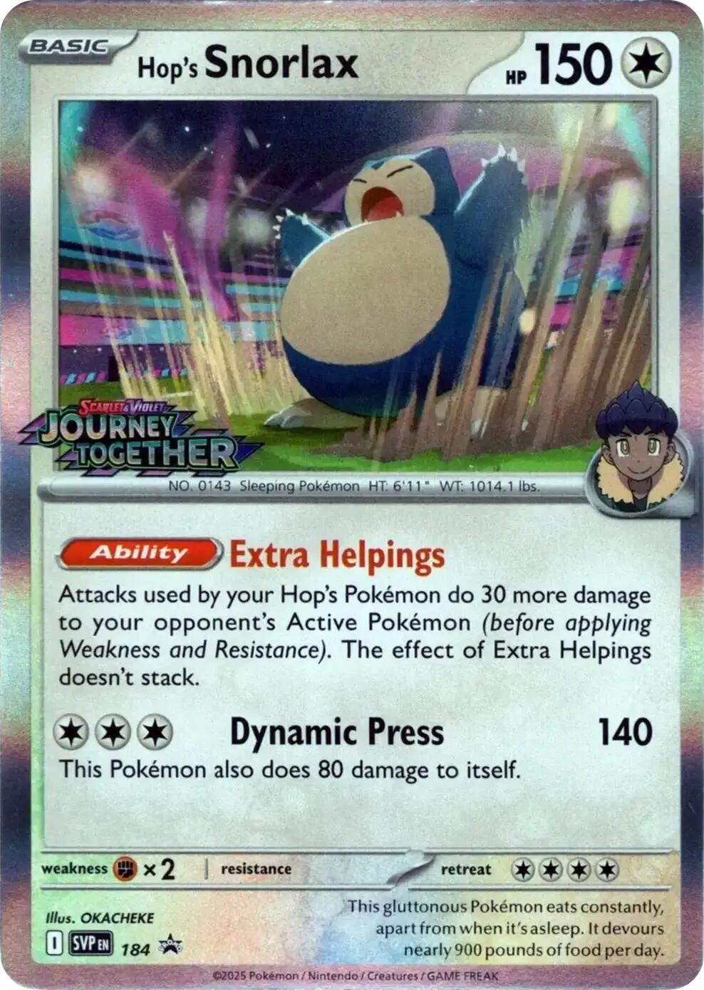 Hop's Snorlax (184) [Scarlet & Violet: Black Star Promos] | Good Games Morley