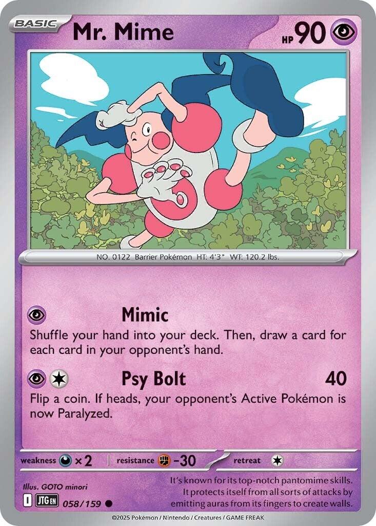 Mr. Mime (058/159) [Scarlet & Violet: Journey Together] | Good Games Morley