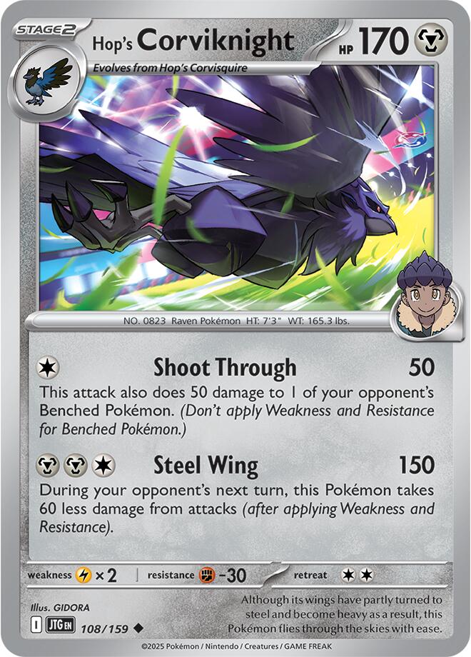 Hop's Corviknight (108/159) [Scarlet & Violet: Journey Together] | Good Games Morley