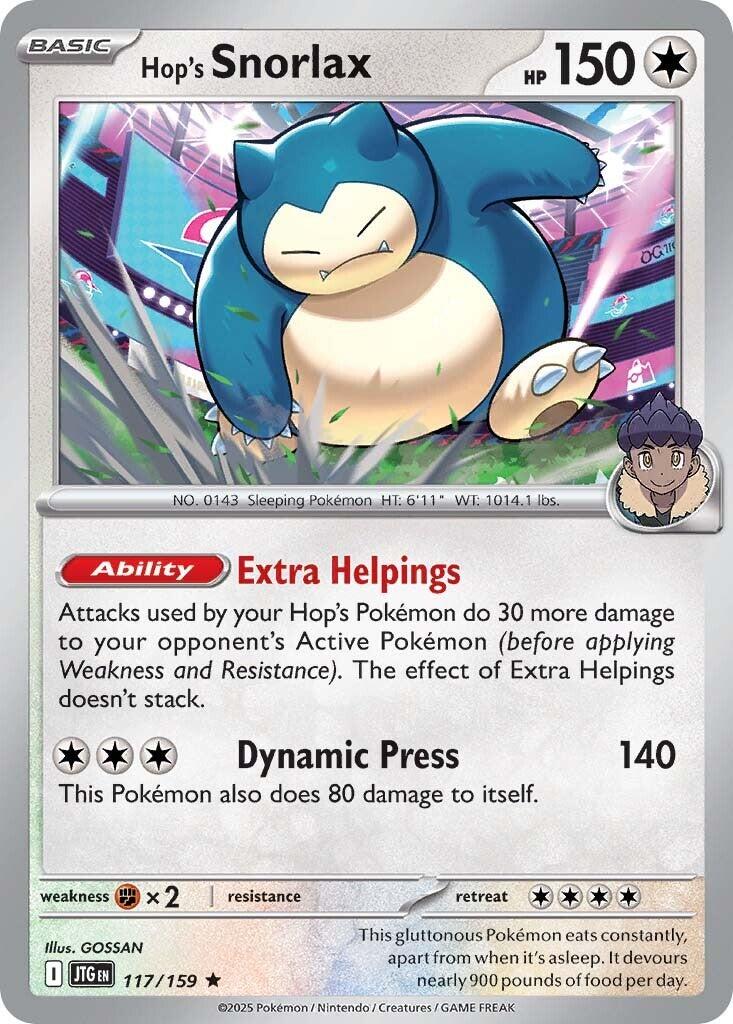 Hop's Snorlax (117/159) [Scarlet & Violet: Journey Together] | Good Games Morley