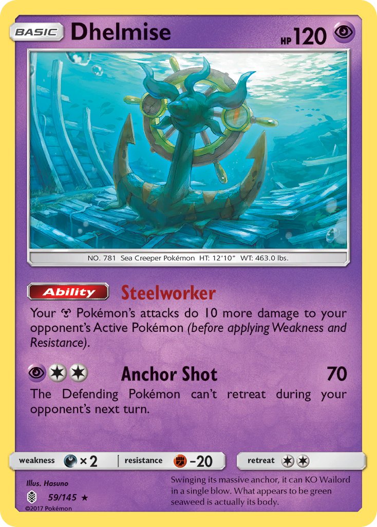 Dhelmise (59/145) (Theme Deck Exclusive) [Sun & Moon: Guardians Rising] | Good Games Morley