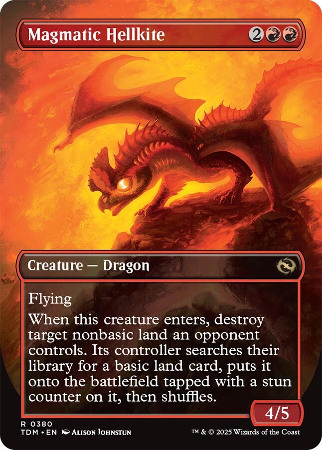 Magmatic Hellkite (Borderless) [Tarkir: Dragonstorm] | Good Games Morley