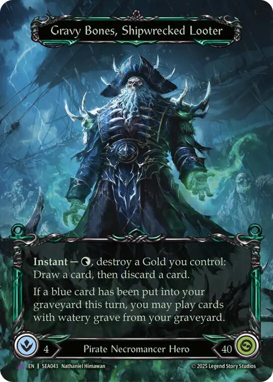 Gravy Bones, Shipwrecked Looter (Marvel) [SEA043] (High Seas)  Cold Foil | Good Games Morley
